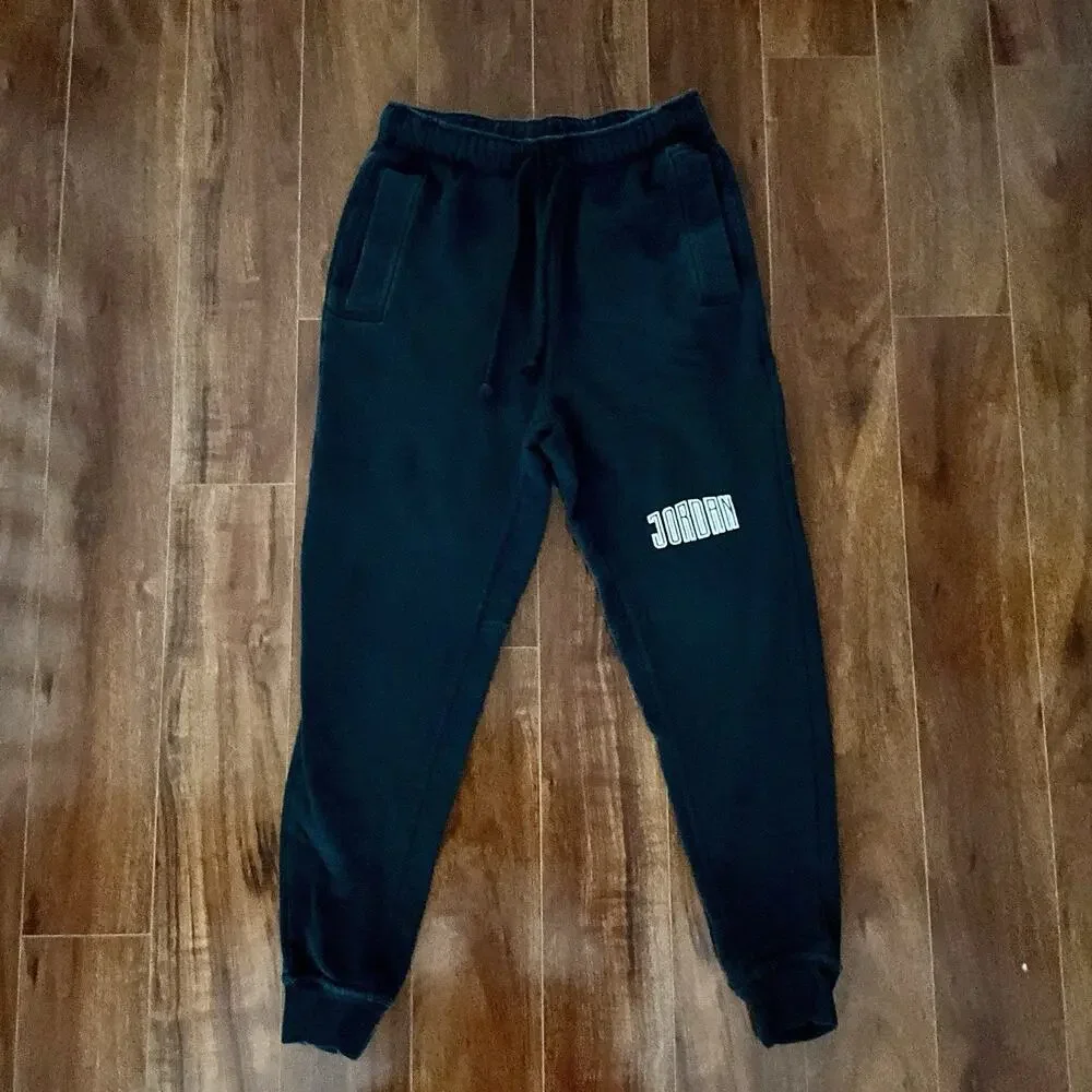 Jordan Boys Small Black Flight Fleece Jogger Sweatpants Jumpman Logo